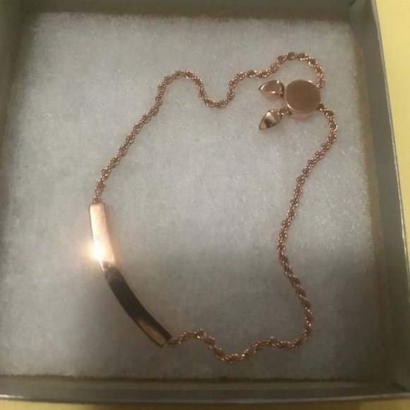 Linear Chain Bracelet Vermeil Monica Vinader - engraved - Picture 3 of 4